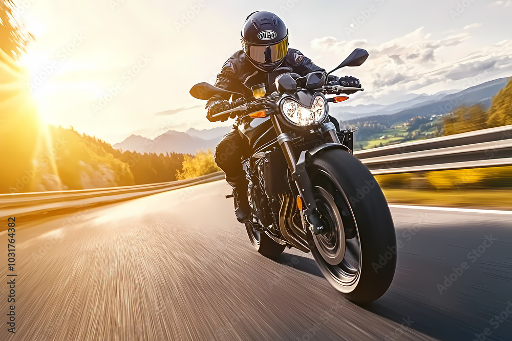 A motorcyclist races along winding roads, showcasing agility and speed as they navigate the sharp turns and scenic landscape. The powerful motorcycle leans into the curves, exuding a sense of freedom A motorcyclist races along winding roads, showcasing agility and speed as they navigate the sharp turns and scenic landscape. The powerful motorcycle leans into the curves, exuding a sense of freedom