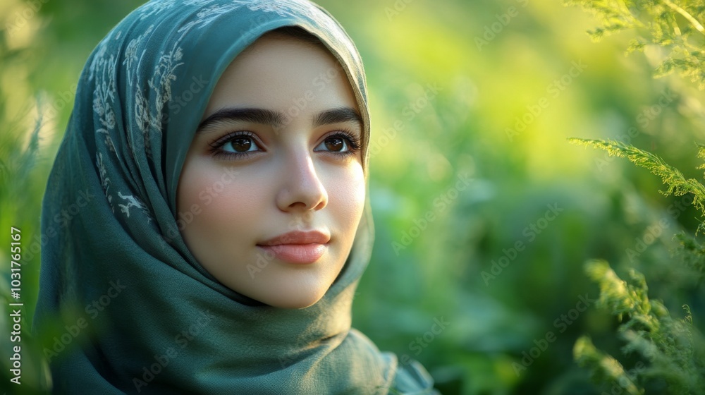 Serene Woman in Nature