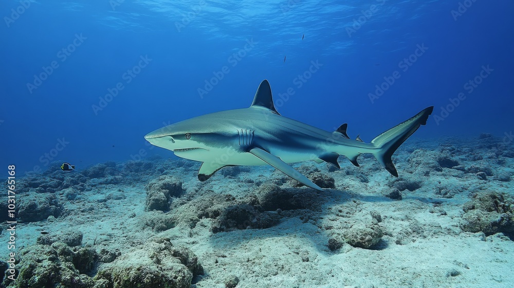 Shark in Clear Ocean Waters Shark in Clear Ocean Waters