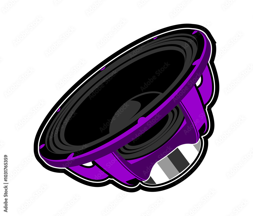 Fototapeta premium Vector speaker, icon, sound system, audio, audio car, loud speaker