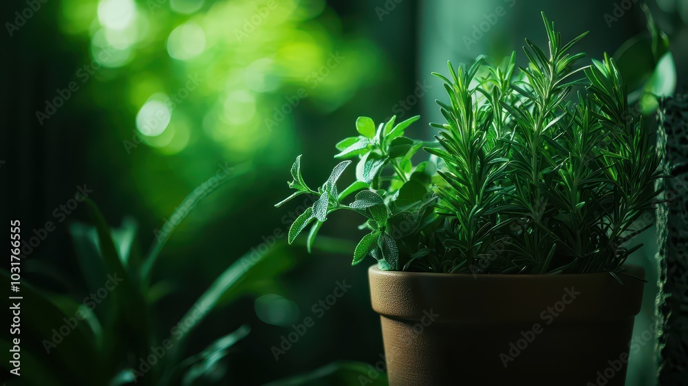 Charming herb garden featuring healing plants like rosemary, perfect for wellness and culinary delights. Charming herb garden featuring healing plants like rosemary, perfect for wellness and culinary delights.