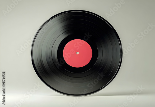 Wallpaper Mural Vinyl Record with Pink Label. Torontodigital.ca