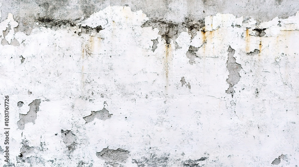 Obraz premium Weathered Concrete Wall with Peeling Paint Texture