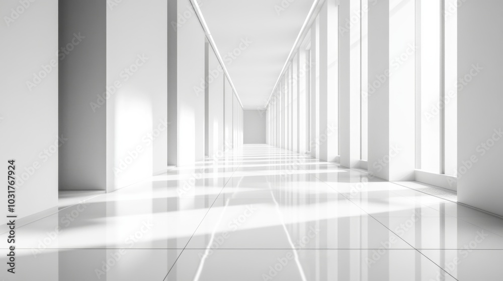 Fototapeta premium Minimalist White Corridor