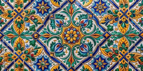 Vibrant Macro Photography of Sicilian Tile Patterns for Interior Design Inspiration