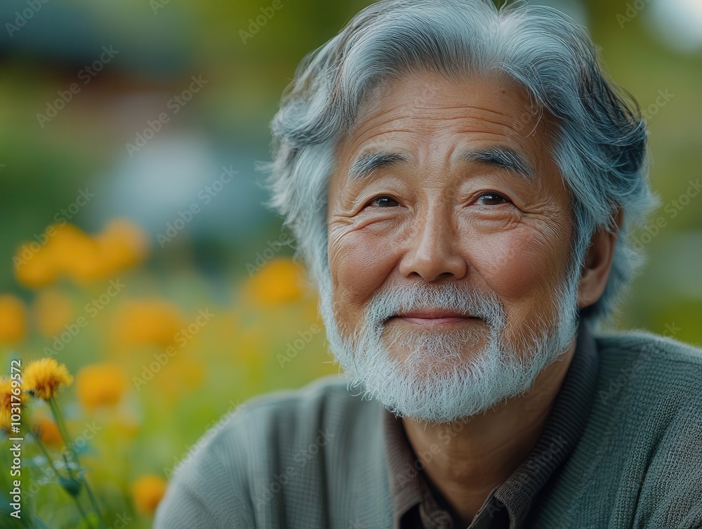 healthy elderly asian couple smiling and relaxing together in a serene park, embodying joy and companionship in a tranquil natural environment, perfect for showcasing wellness healthy elderly asian couple smiling and relaxing together in a serene park, embodying joy and companionship in a tranquil natural environment, perfect for showcasing wellness