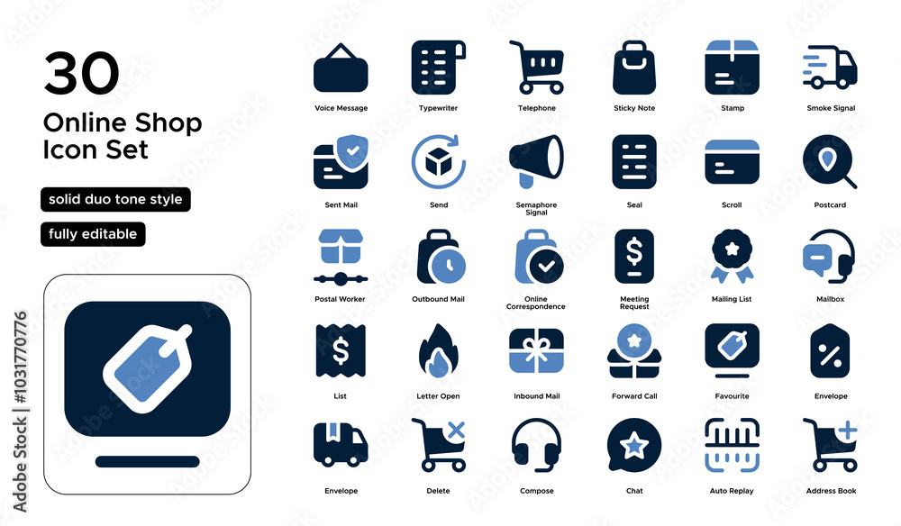 Online Shop Solid Duo Tone Icon Set: E-Commerce, Virtual Shopping, and Checkout Icons Online Shop Solid Duo Tone Icon Set: E-Commerce, Virtual Shopping, and Checkout Icons