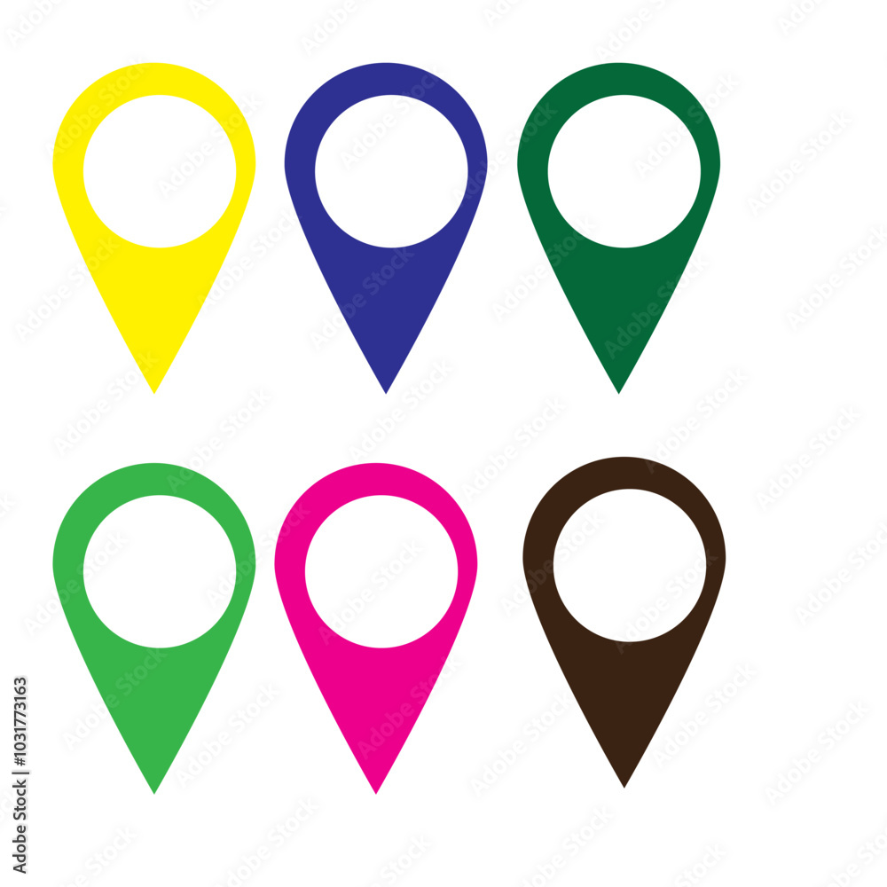 Location Pin Vector, GPS, Map Position Marker, Flat design and Outline elements, Red, Black (Editable) Location Pin Vector, GPS, Map Position Marker, Flat design and Outline elements, Red, Black (Editable)