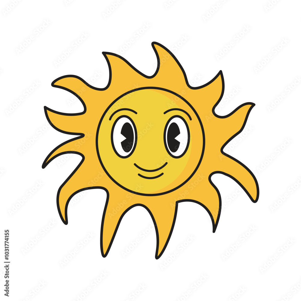 Retro Sun Character Retro Sun Character