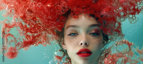 Ethereal Beauty with Vibrant Liquid Hair