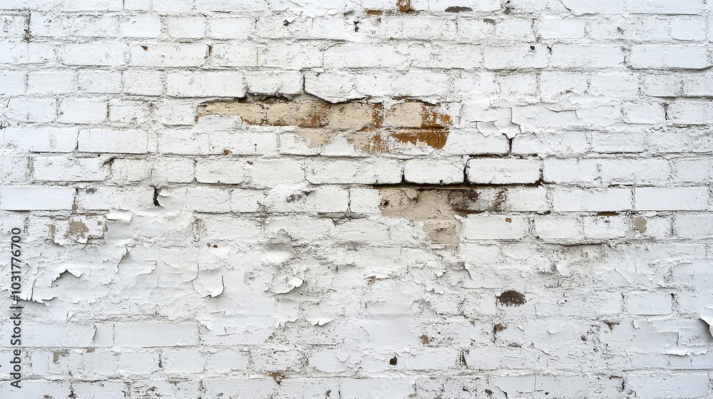 **Peeling White Brick Wall Texture** **Peeling White Brick Wall Texture**