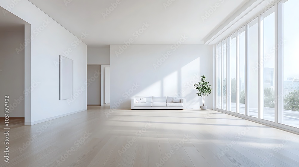 Fototapeta premium Elegant and Cozy Modern Bedroom Interior Design with Stylish Decor, mockup, poster and Background
