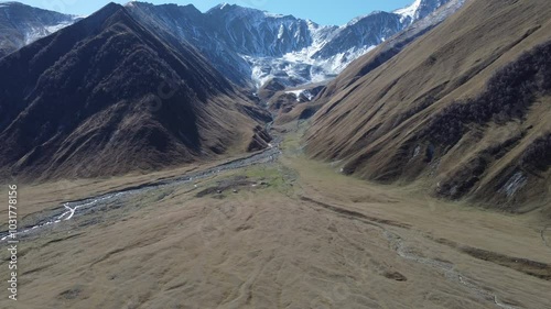 Caucasus Mountains on the border between Georgia and Russia	
 photo