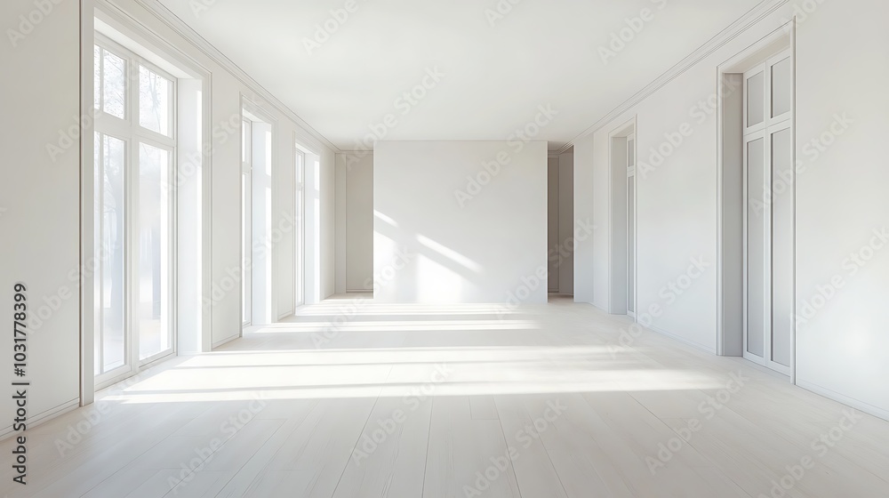 Obraz premium Elegant and Cozy Modern Bedroom Interior Design with Stylish Decor, mockup, poster and Background