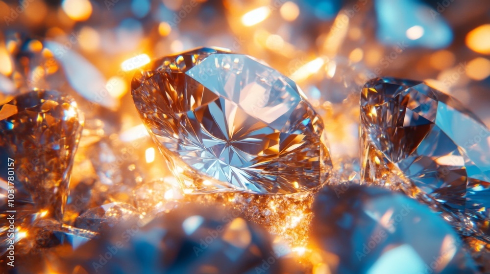 Sparkling Diamonds in Warm Light Sparkling Diamonds in Warm Light