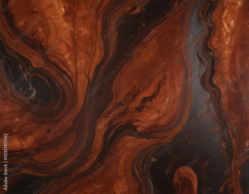 very dark and orange swirl