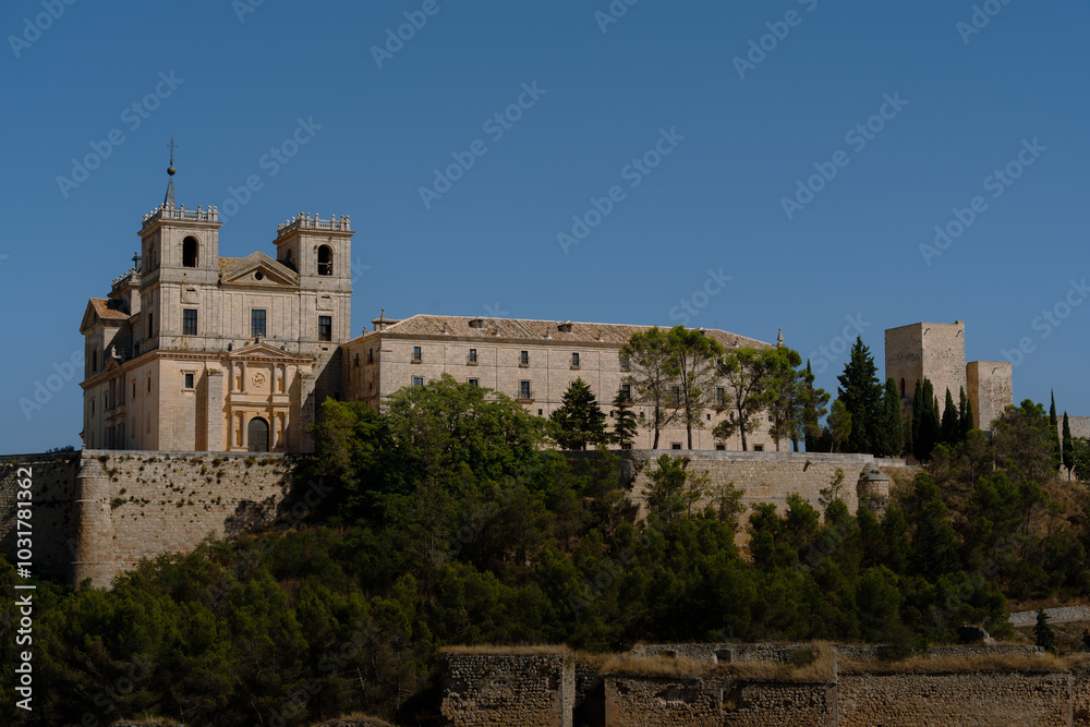 Fototapeta premium Uclés Monastery in Uclés, Cuenca, Castilla la Mancha, Spain