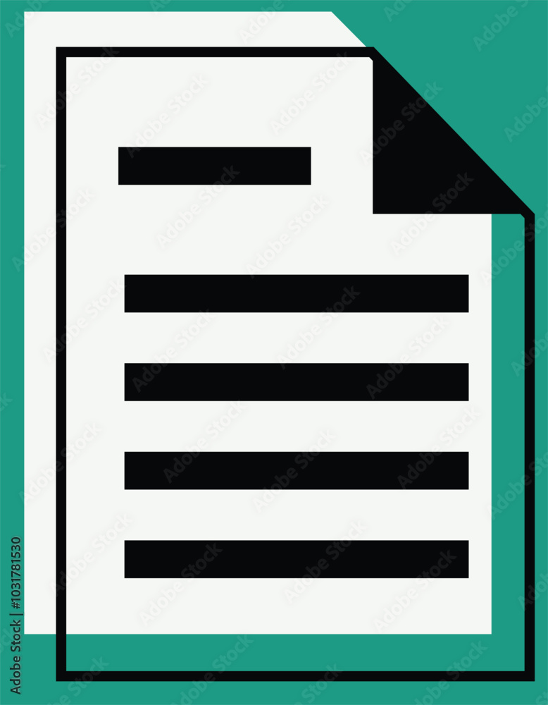 Vector illustration of paper icons with the content of simple rectangular paragraphs arranged from top to bottom. Vector illustration of paper icons with the content of simple rectangular paragraphs arranged from top to bottom.