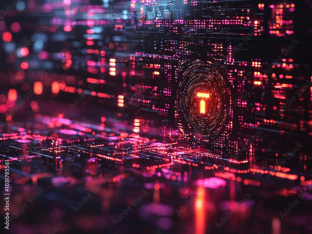 Fototapeta premium cyber security concept background - ai