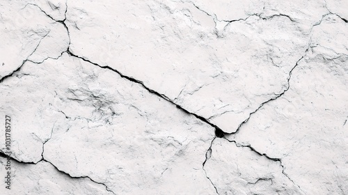 Cracked White Surface Texture Background