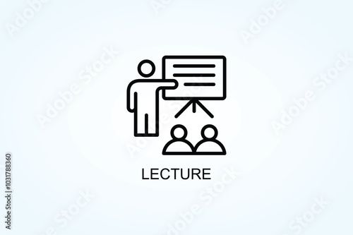 Lecture Vector  Or Logo Sign Symbol Illustration