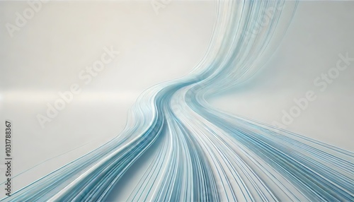 Abstract representation of smooth, flowing lines in soft blue hues, symbolizing the seamless movement of ideas, technology, or data