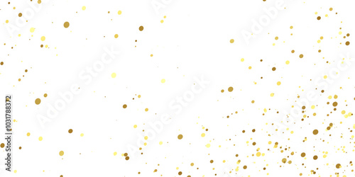 Abstract Golden doted glitter on transparent background. Luxury sparkling confetti. Celebration falling doted gold glitter. Vector illustration.gold, luxury, isolated, light, background, white, vector