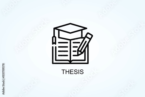 Thesis Vector  Or Logo Sign Symbol Illustration