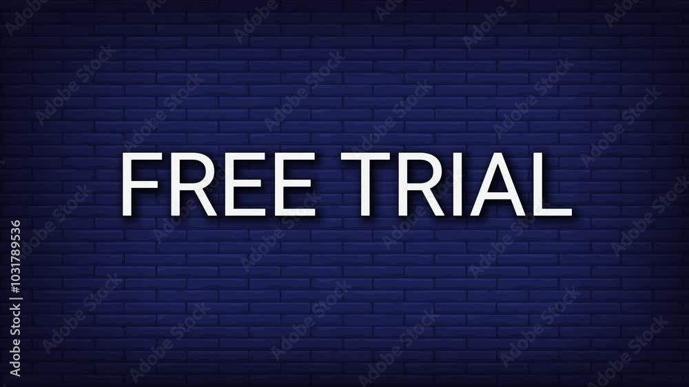 Free trial- text effect glitch animation vedio