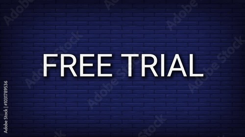 Free trial- text effect glitch animation vedio