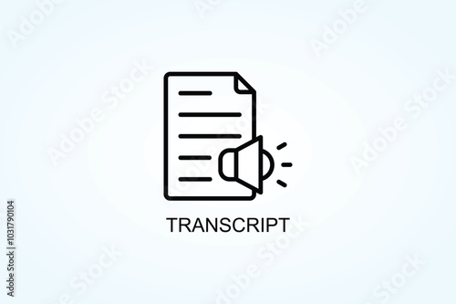 Transcript Vector  Or Logo Sign Symbol Illustration