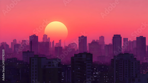 Cityscape Sunset.