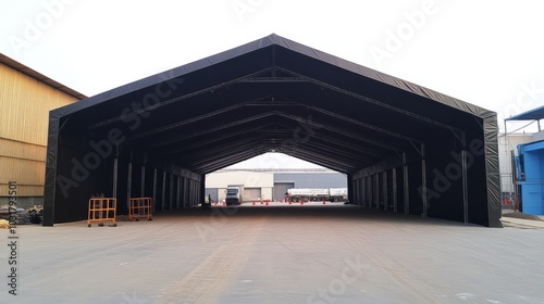 Industrial Canopy: A Modern Architectural Design: This photo showcases a sleek and contemporary industrial canopy, highlighting the bold lines and architectural prowess of this modern structure.