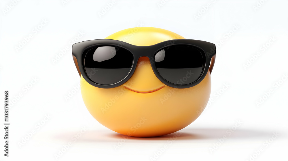 Cool Emoji with Sunglasses.