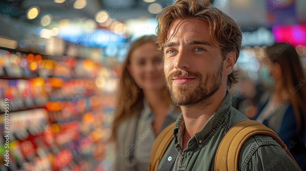 Man choosing fresh groceries in the supermarket. Man choosing fresh groceries in the supermarket.