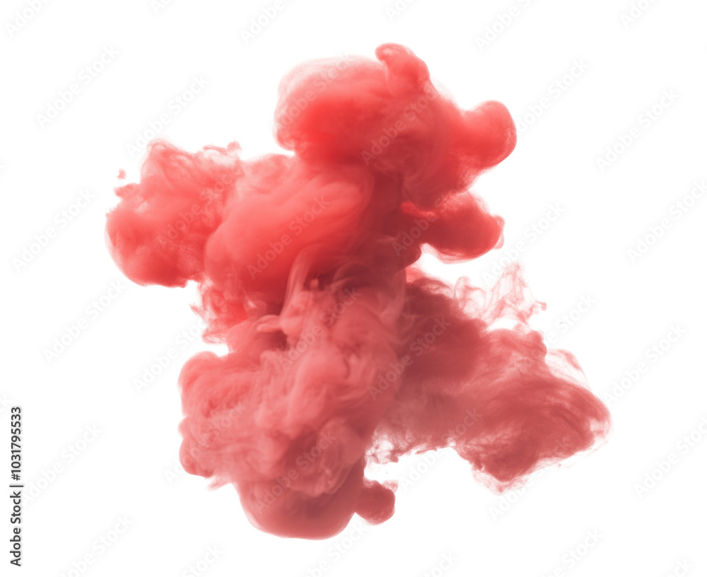 High-Quality PNG of Gradient orange smoke effect element Isolated on White Background – High Resolution
