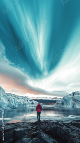A solo traveler stands on a...