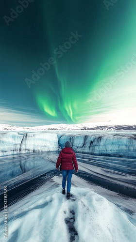 A solo traveler stands on a...