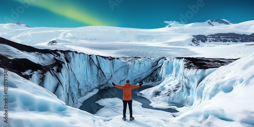 A solo traveler stands on a...