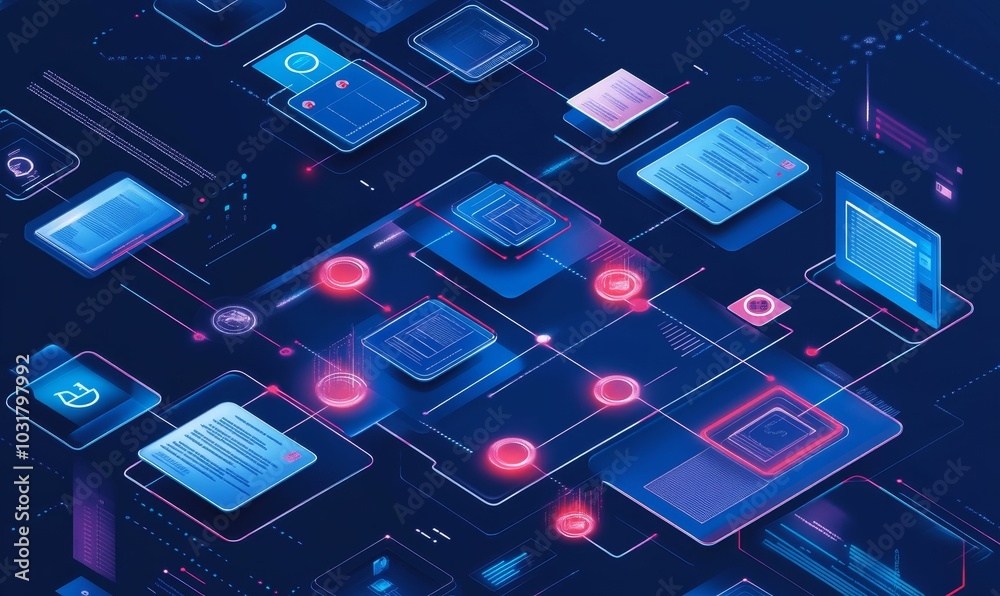 Abstract digital data network design. Abstract digital data network design.