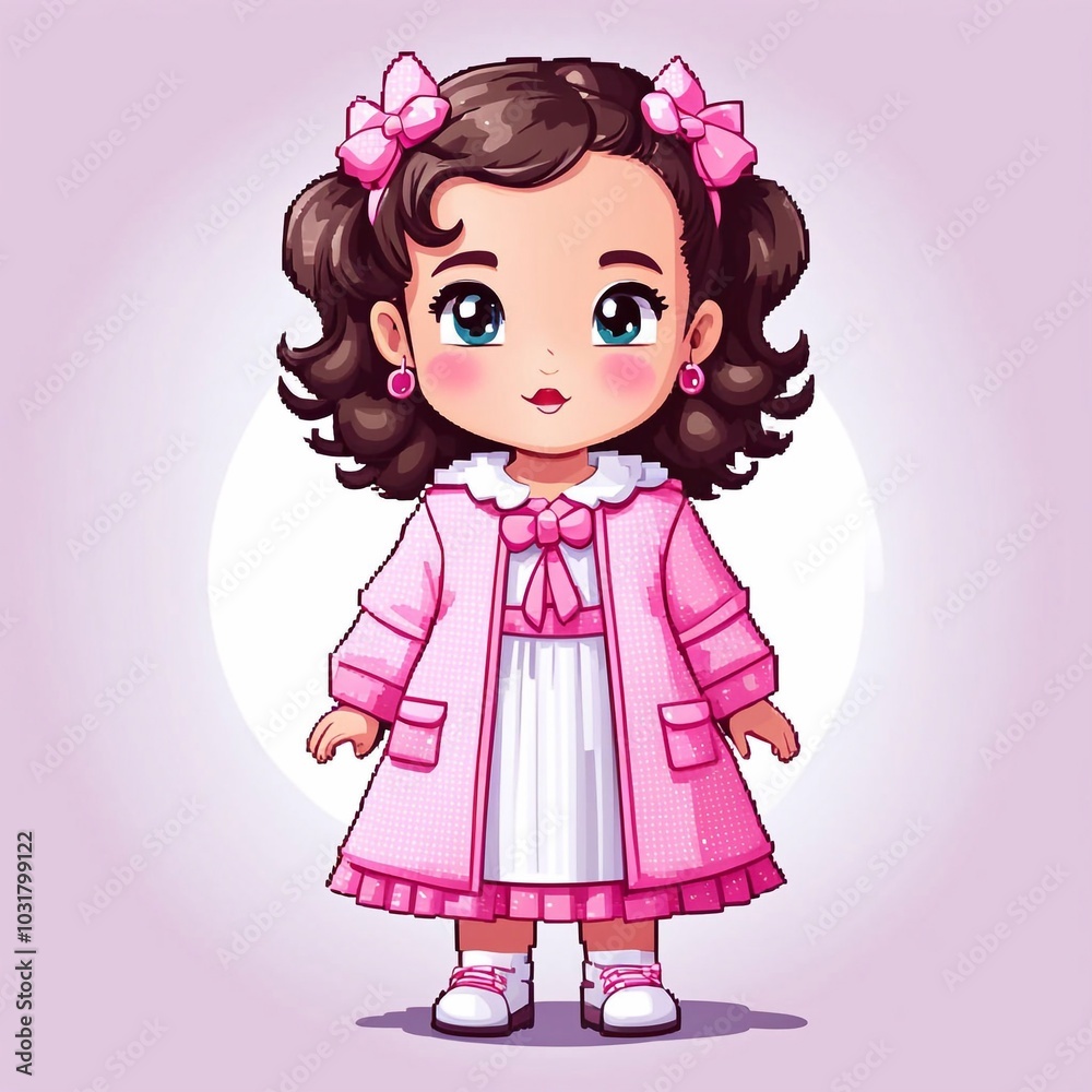 Niedliches Mädchen in pink Niedliches Mädchen in pink