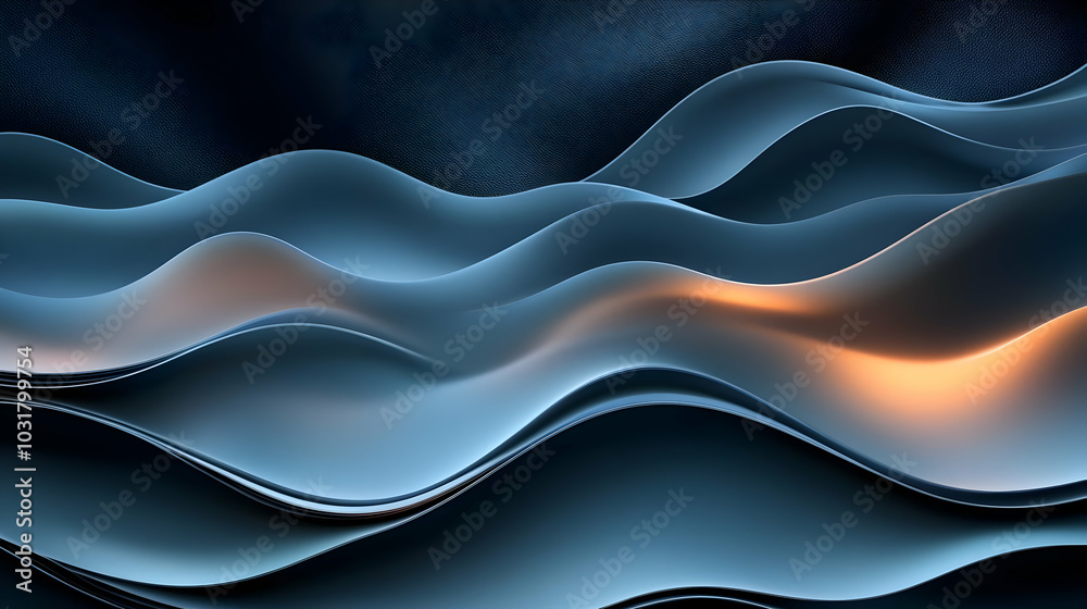 Abstract Blue and Orange Wavy Background. Abstract Blue and Orange Wavy Background.