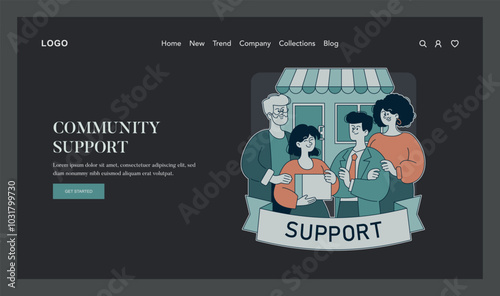 Small Business Saturday. Flat Vector Illustration