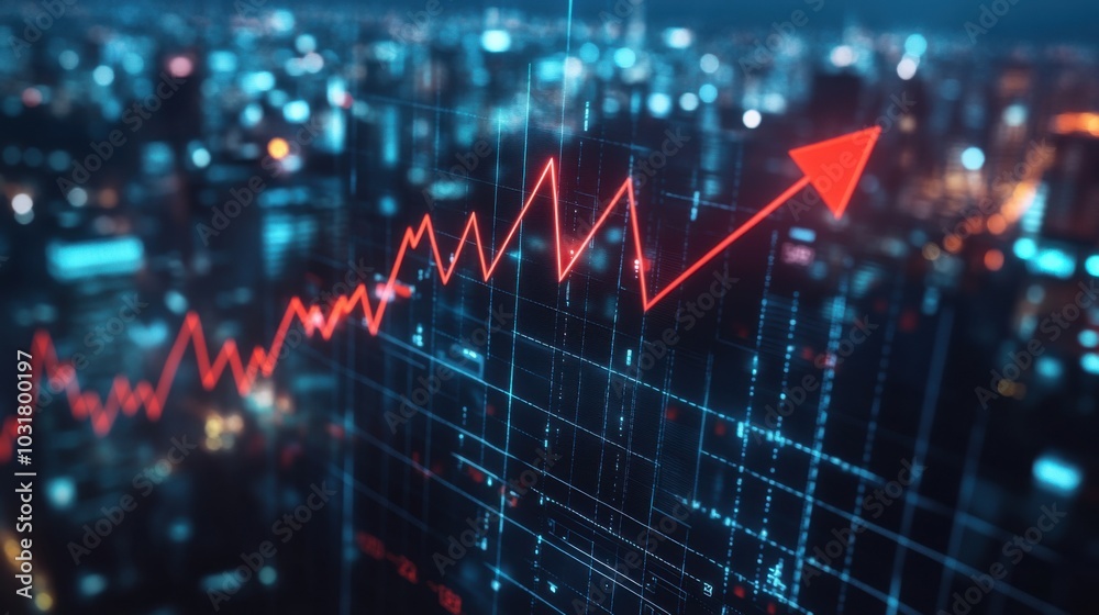 Sharp Rise in Inflation Rate Graph Illustration Sharp Rise in Inflation Rate Graph Illustration