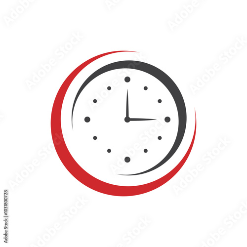 sign of clock logo simple vector icon illustration