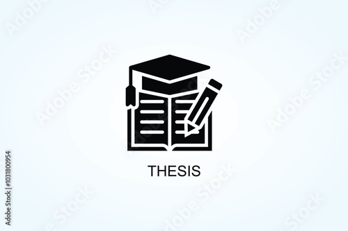 Thesis Vector  Or Logo Sign Symbol Illustration