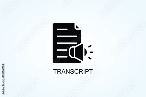 Transcript Vector  Or Logo Sign Symbol Illustration