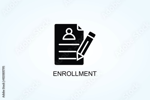 Enrollment Vector  Or Logo Sign Symbol Illustration