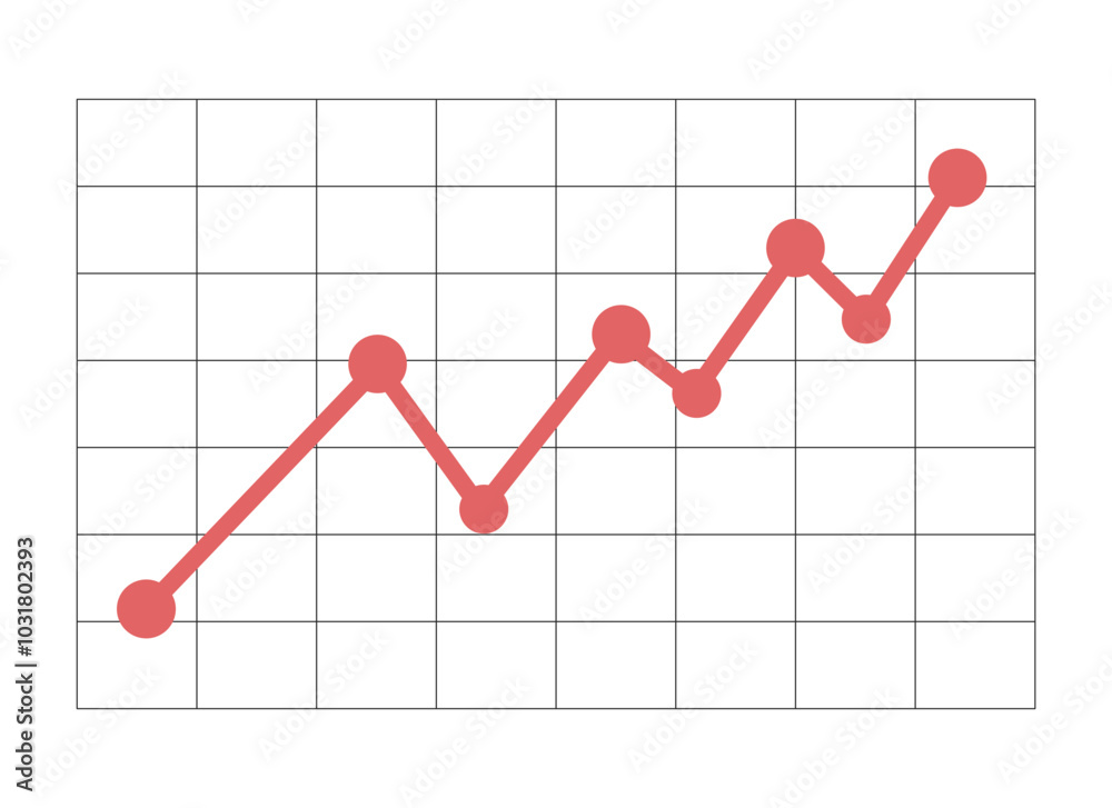 Rising up data points line chart against grid pattern black and white 2D line object. Increase profits sales. Economy statistics isolated clip art vector outline item. Monochromatic spot illustration Rising up data points line chart against grid pattern black and white 2D line object. Increase profits sales. Economy statistics isolated clip art vector outline item. Monochromatic spot illustration