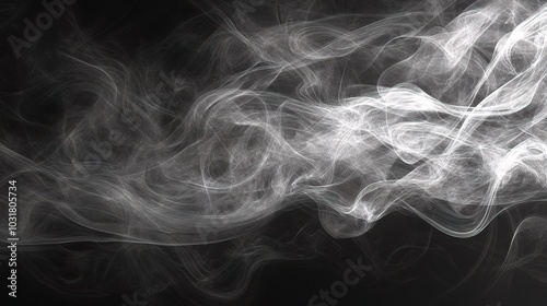 Ethereal Smoke Patterns on Dark Background